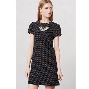 Anthropologie Maeve Capsleeve Shift Dress Polka